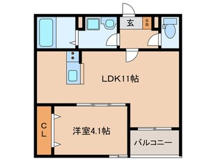 シャロム周船寺の物件間取画像